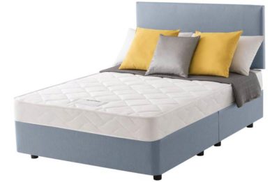 Layezee Calm Micro Quilt Small Double Blue Divan Bed Layezee Calm Micro Quilt Small Double Blue Divan Bed